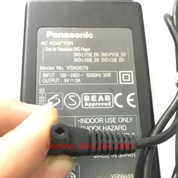 Adapter nguồn DVD Player Panasonic 9V 2A